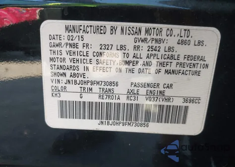 2015 Infiniti Qx50 Journey z USA, uszkodzony, nr VIN JN1BJ0HP9FM730856